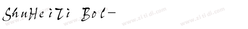 ShuHeiTi Bol字体转换